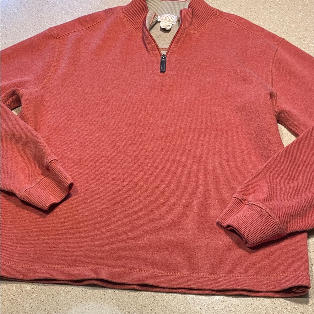 Jos. A. Bank Men's Orange Zip-Up Sweater